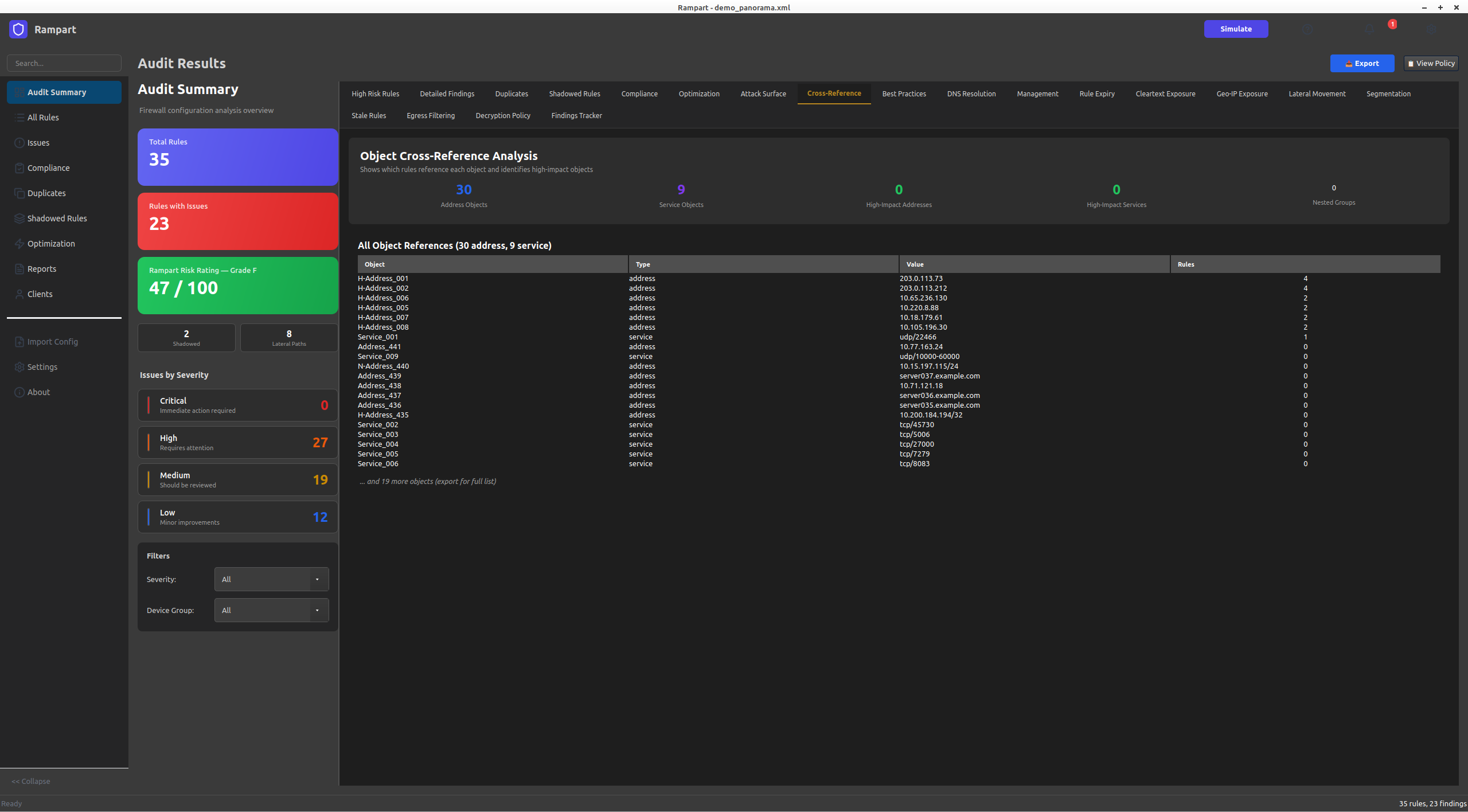 Object Cross-Reference