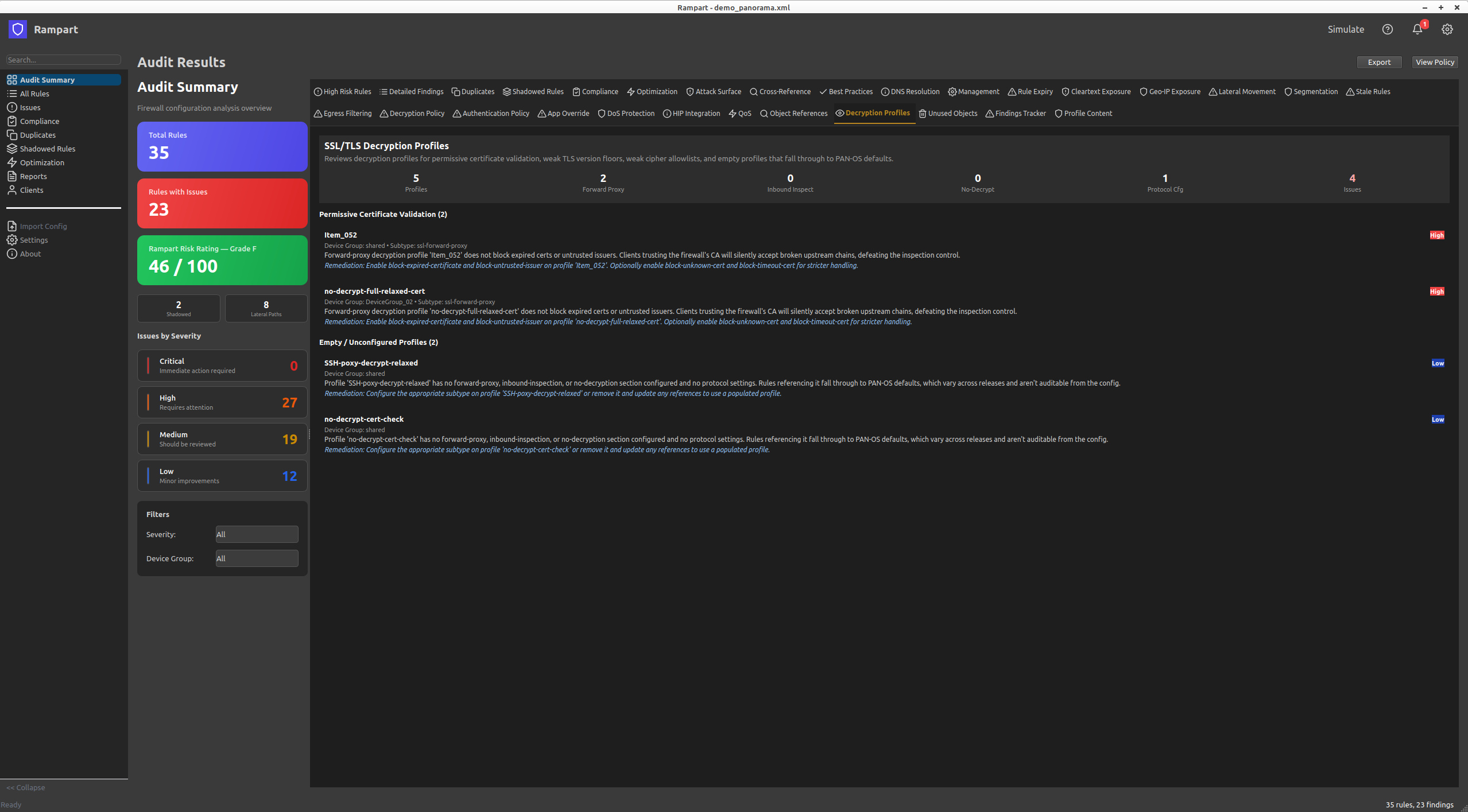 Decryption Profile Review