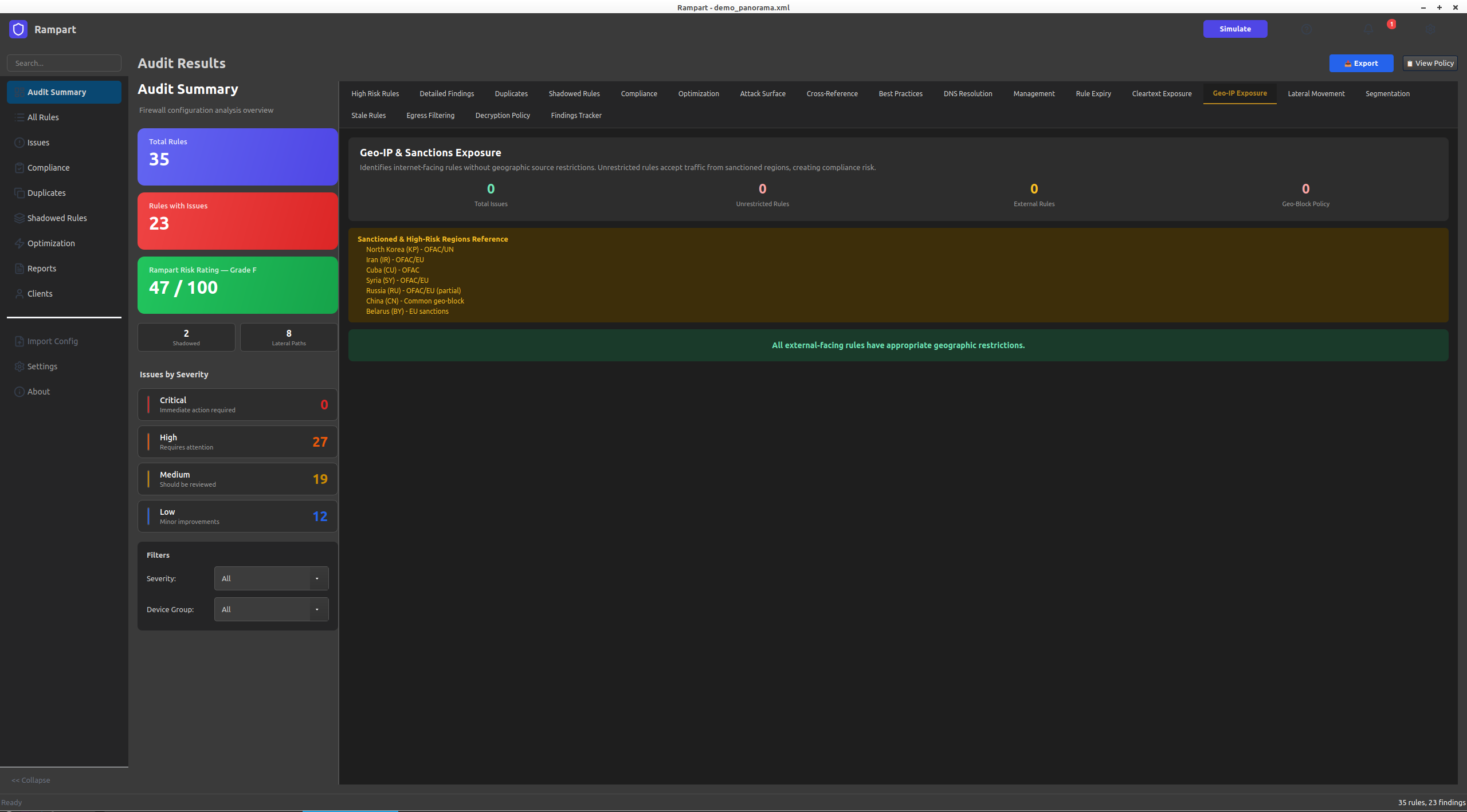 Geo-IP & Sanctions Exposure