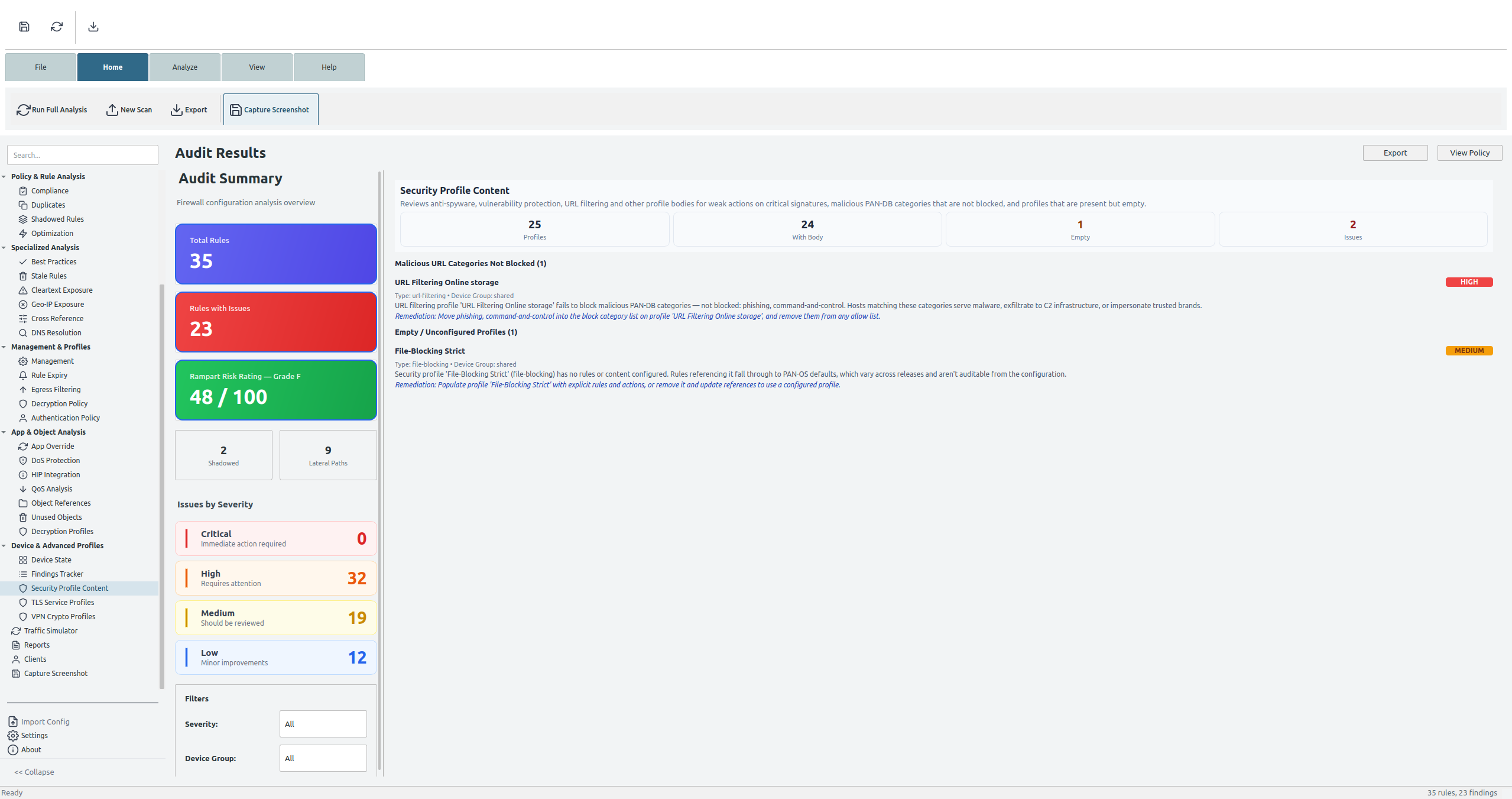 Security Profile Content