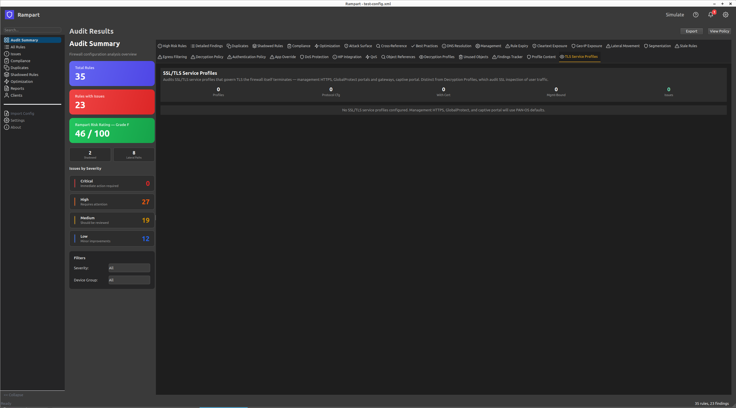 TLS Service Profile Audit